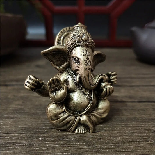 Bronze Color Lord Ganesha Statue